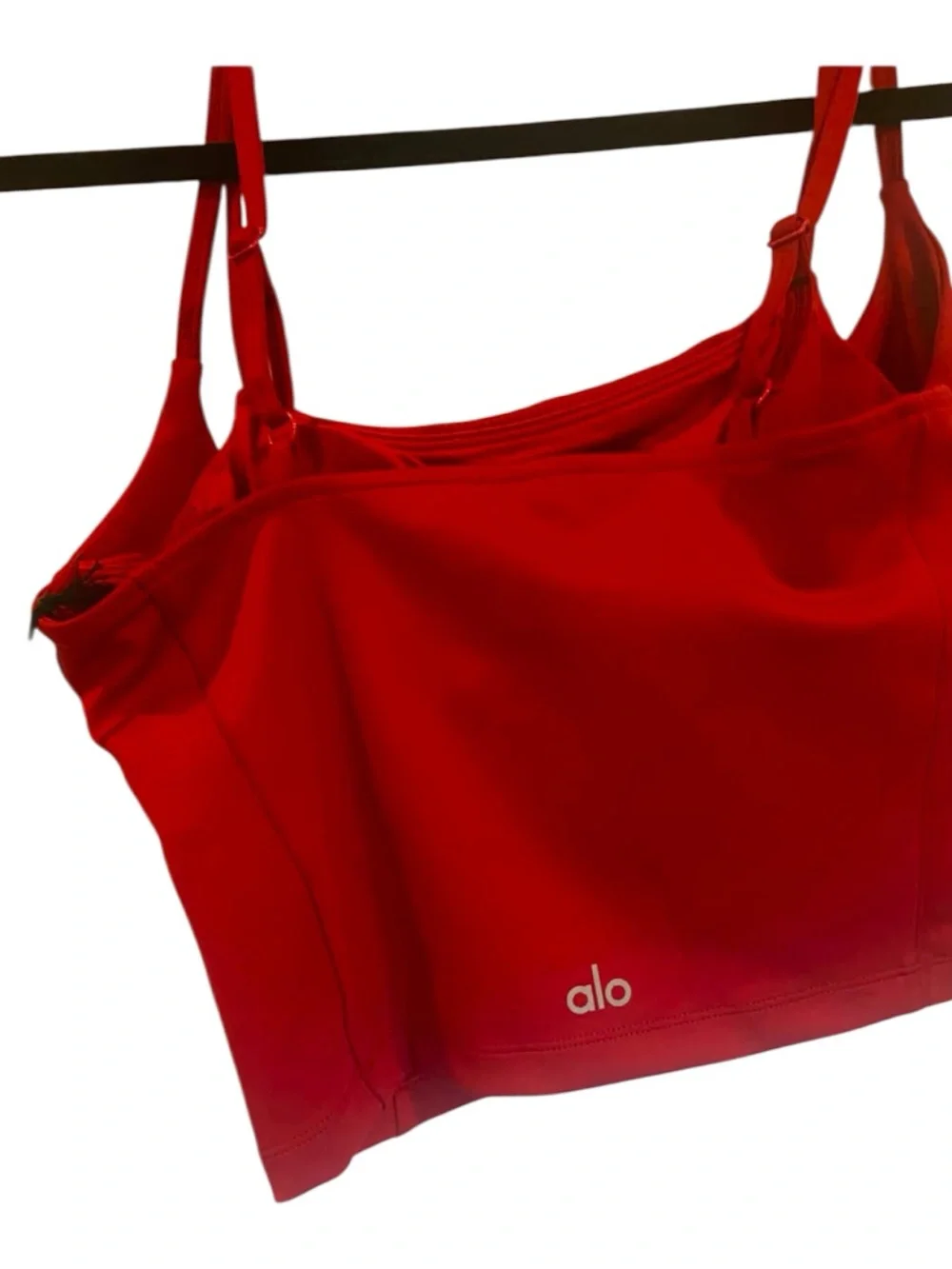 NWT Alo Yoga airloft street goddess bra tank CLASSIC RED Size M
